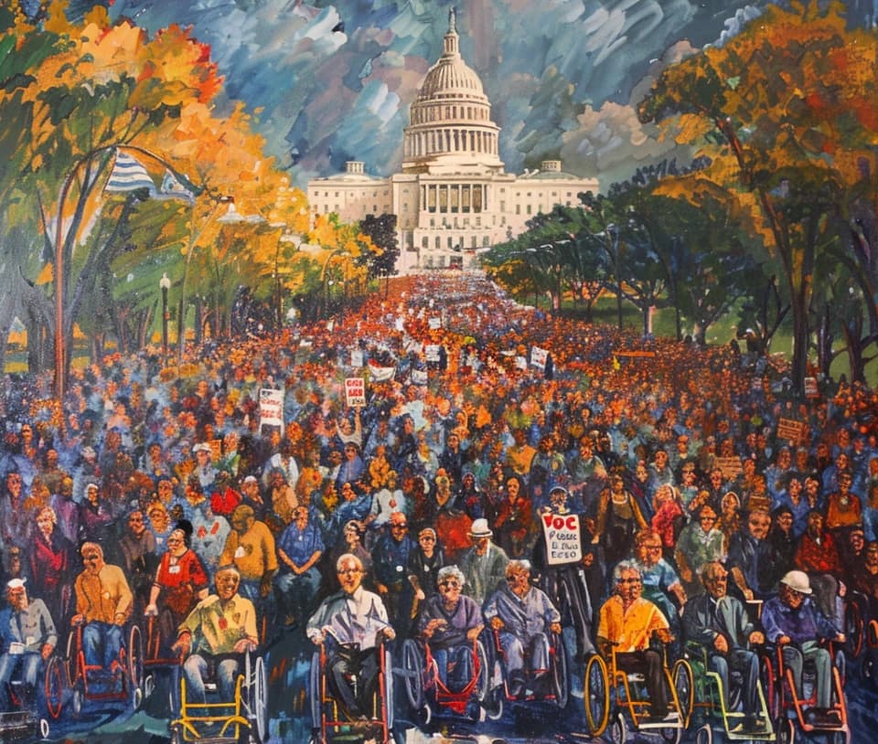 disabled community protest at the White House